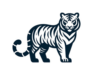 Full body tiger icon logo template