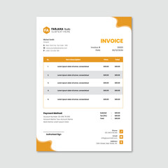 Business and Unique invoice template