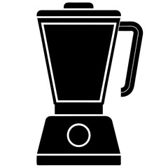 3D illustration of a blender machine and set of blenders with a metal mixer, glass, and kitchen equipment icons