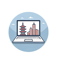 vector illustration of a ship