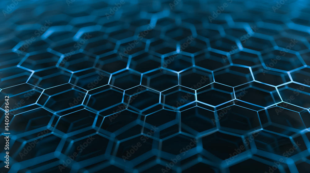 Poster abstract hexagon formation: an abstract composition showcasing a network of interconnected hexagons,
