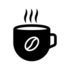 Coffee cup icon. Hot drink icon. Disposable cup. Cup coffe with steam. Flat style. Vector Illustration. Vector Graphic.