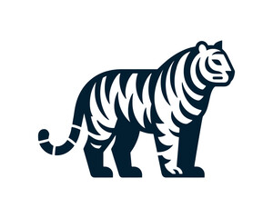 Full body tiger icon logo template