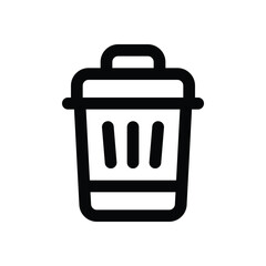 trash line icon. Clean and minimalist vector icon for websites, mobile apps, presentations, and logos. Fully scalable and customizable for any project.