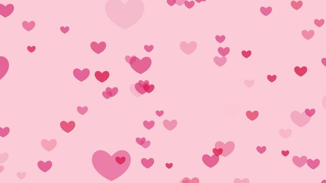 ハートがたくさん出てくる背景アニメーション