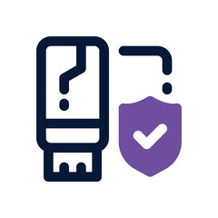 Obraz premium flash drive dual tone icon. Sleek and modern vector icon for websites, mobile apps, marketing materials, and corporate design. Fully scalable and ready to use.