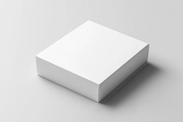 Fototapeta premium Blank White Square Box Mockup | Packaging Template