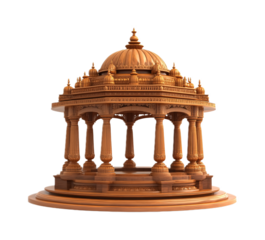 Bhajan Mandal for Devotional Singing - Isolated on White Background