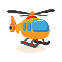 Ready to use 3d style icon of baby helicopter