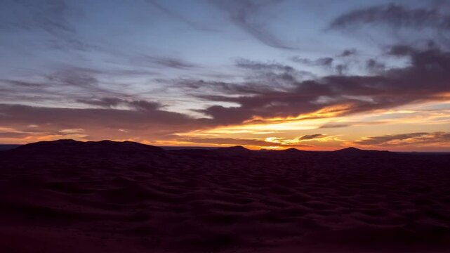 Timelapse lever de soleil au Sahara