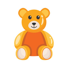 A well designed 3d style icon of plush teddy bear