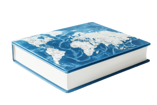 Blank white hardcover book displayed clearly on a clean white background, ready for customization