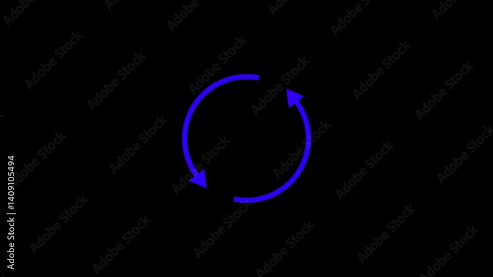 Poster circle arrow refresh icon rotation animation motion graphic design on green screen