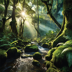 A hidden paradise deep within a colossal rainforest