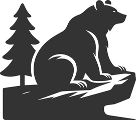 Forest bear animal silhouette