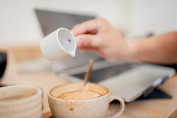 Morning books and coffee in the morning