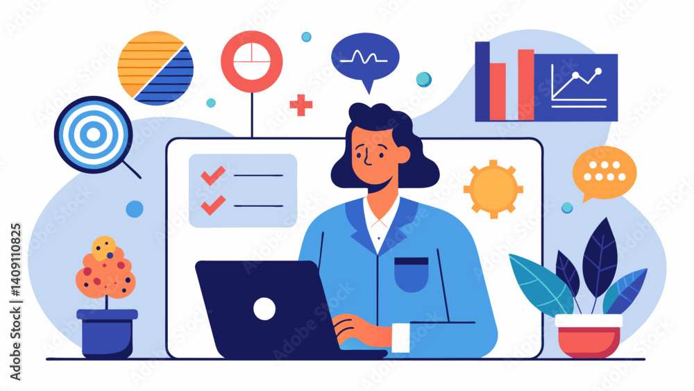 Poster a psychologist uses data analysis to identify patterns and triggers in patients with anxiety disorde
