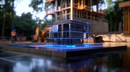 Digital House Model on Construction Site