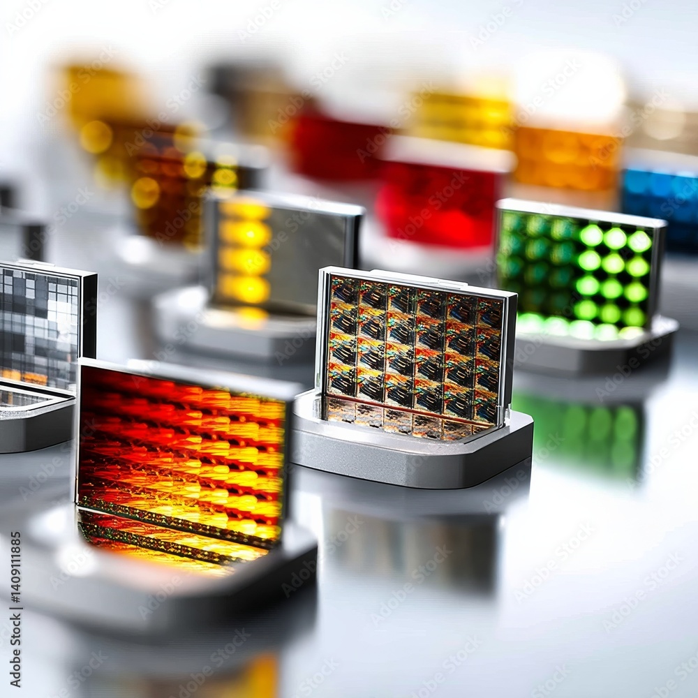 Poster silicon wafer display: a showcase of microchip technology and semiconductor engineering innovation