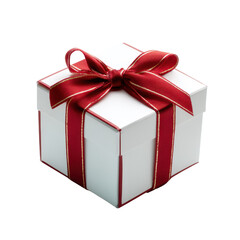 Obraz premium White Gift Box with Red Ribbon and Bow