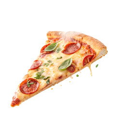 Pepperoni Pizza Slice: Delicious Food Photo on transparent background
