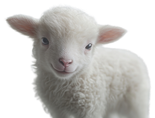 PNG Baby white lamb animal cute livestock.