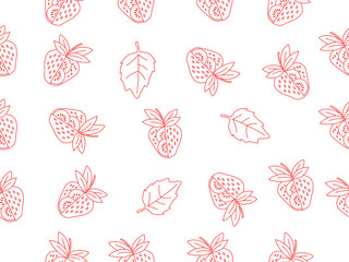 strawberry pattern background. Strawberry slice pattern background. Seamless pattern of red strawberry halves and slices background.
