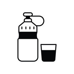 Water Bottle icon vector stock illustration