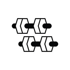 Dumbbell icon vector stock illustration