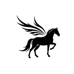 Fototapeta premium Elegant Silhouette of a Pegasus