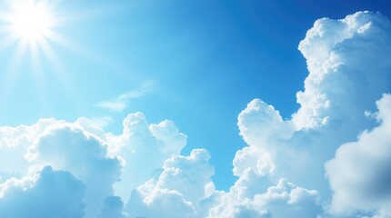 Summer Blue Sky Cloud Gradient Light