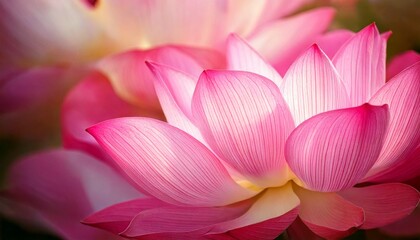 Fototapeta premium Blush pink lotus petals in soft focus