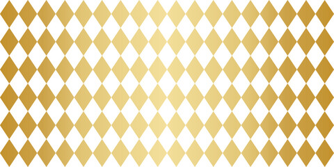 Modern golden gradient elegant luxury retro elegant seamless harlequin pattern background, vector banner design