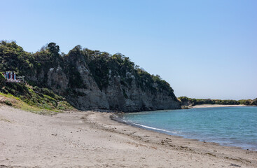 神奈川県葉山町の海岸風景
