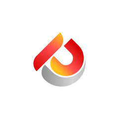 P Letter as Flame and Metal, Passion Sport and Industrial Logo Design Vector