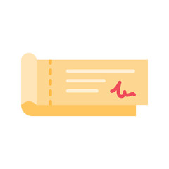 Cheque Book icon vector image. Suitable for mobile apps, web apps and print media.