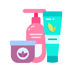 Cream Bottles icon vector image. Suitable for mobile apps, web apps and print media.