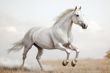Obraz premium elegant white horse,