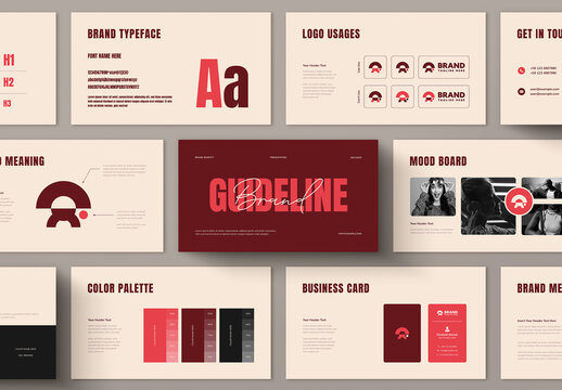 Modern And Clean Retro Brand Guideline Presentation Template