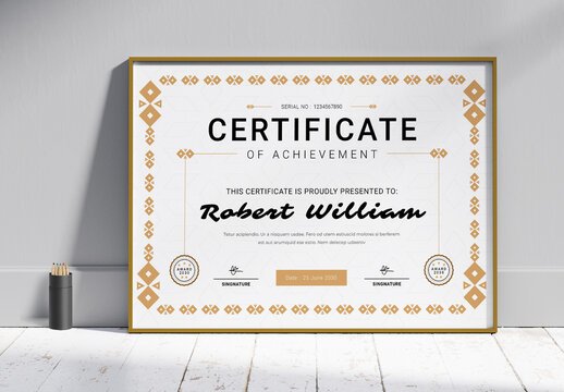 Certificate Template Layout
