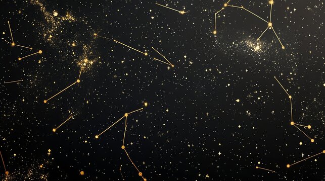 Starry night sky with visible constellations.