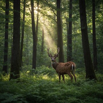 Fototapeta Deer in Forest