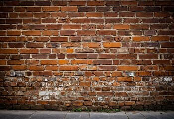 A brick wall with plants growing out of it.