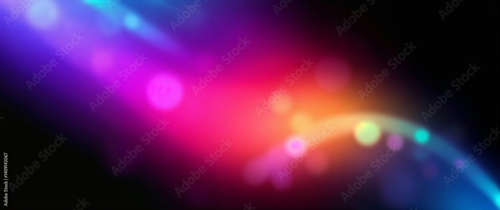 Fototapete colorful bokeh lights creating a vibrant and dynamic abstract background
