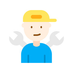 Mechanic icon vector image. Suitable for mobile apps, web apps and print media.