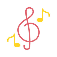 Obraz premium Musical Note I icon vector image. Suitable for mobile apps, web apps and print media.