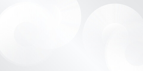 Vector glowing geometric lines on gray background. Modern shiny blue circle abstract simple design background