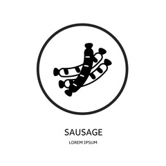 Logo vector design for business. Sausage logos.