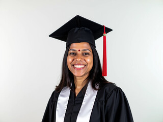 Happy Young Female Student Posing on University Campus Outdoors