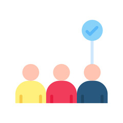 Selecting User icon vector image. Suitable for mobile apps, web apps and print media.